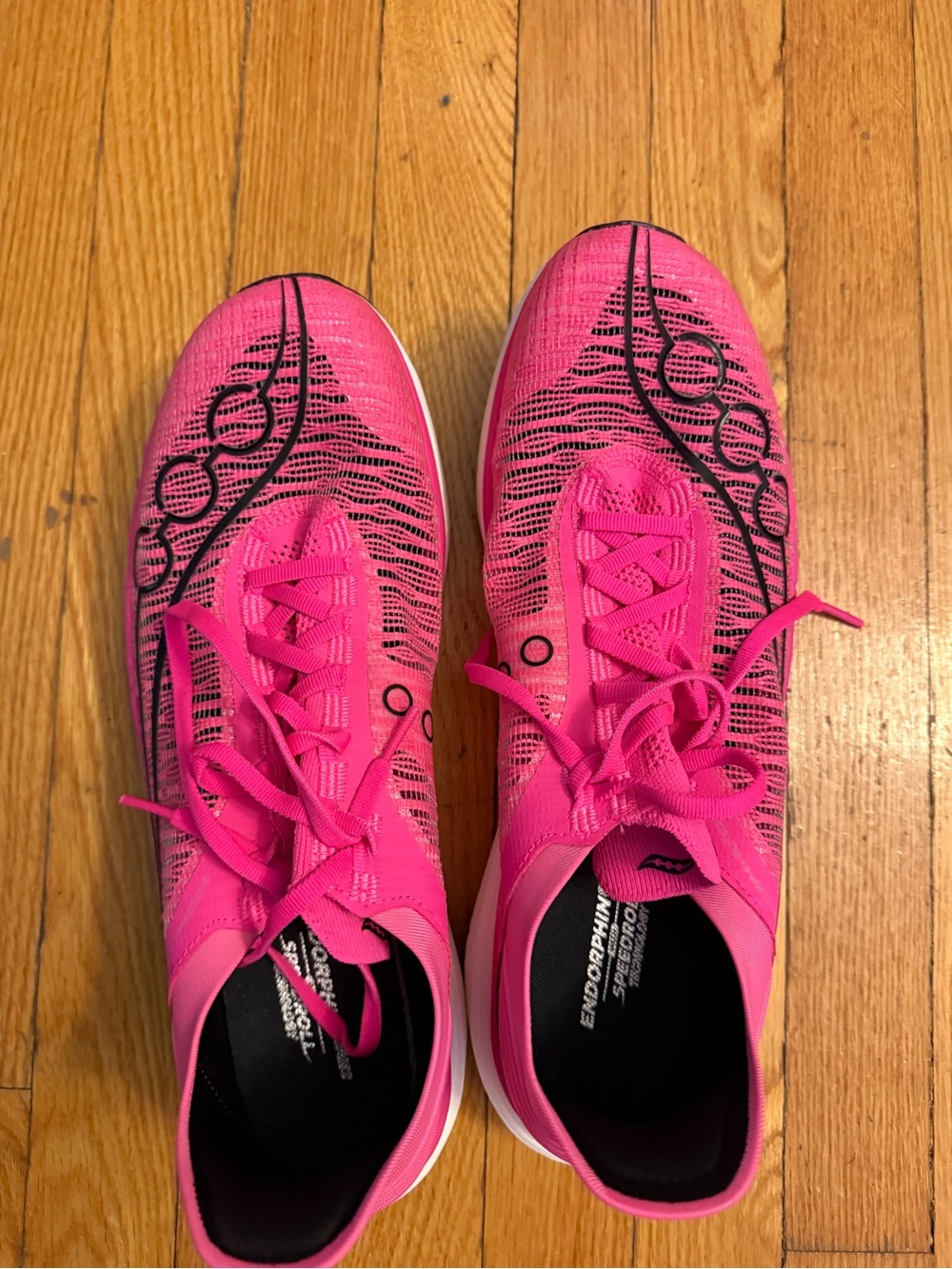 Saucony Men’s Hot Pink and Black Racing Shoes